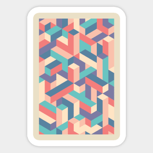 Abstract Retro Pattern Sticker